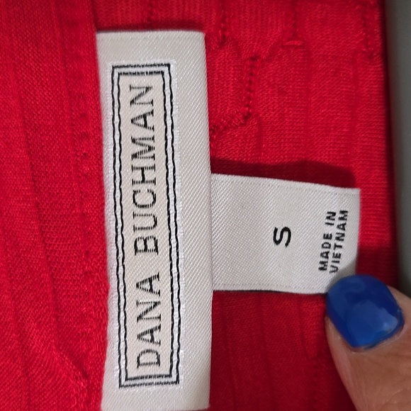 Dana Buchman | Red Cap Sleeve Top Size Small - Picture 6 of 8